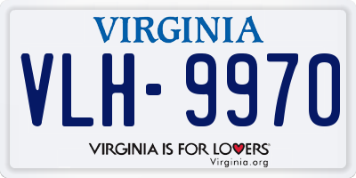 VA license plate VLH9970
