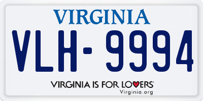 VA license plate VLH9994