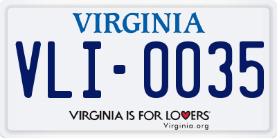 VA license plate VLI0035