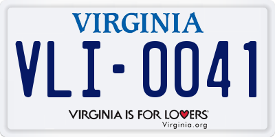 VA license plate VLI0041