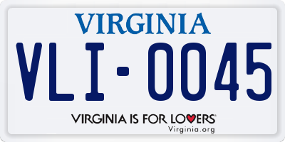 VA license plate VLI0045