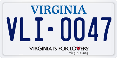 VA license plate VLI0047