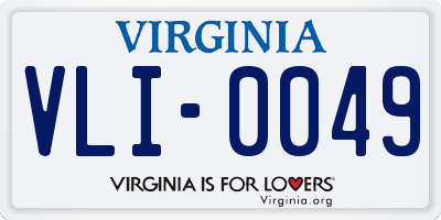VA license plate VLI0049