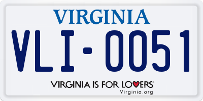 VA license plate VLI0051