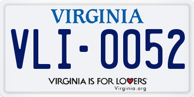 VA license plate VLI0052