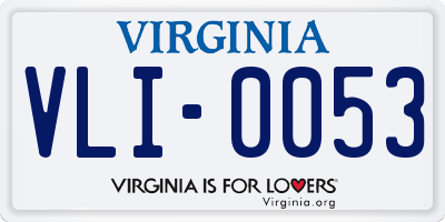 VA license plate VLI0053