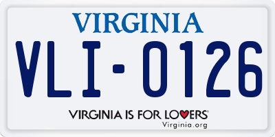 VA license plate VLI0126