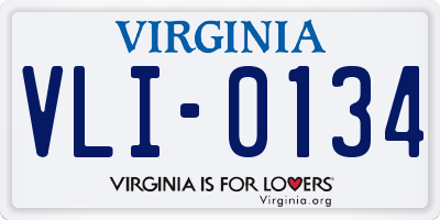 VA license plate VLI0134
