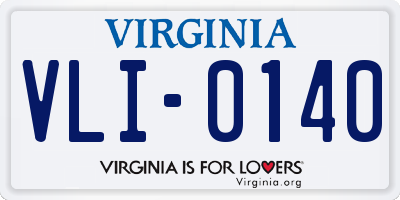 VA license plate VLI0140