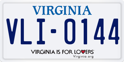 VA license plate VLI0144