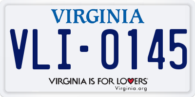 VA license plate VLI0145