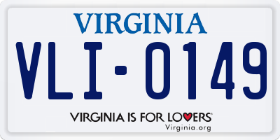 VA license plate VLI0149