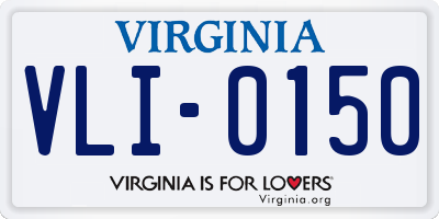 VA license plate VLI0150