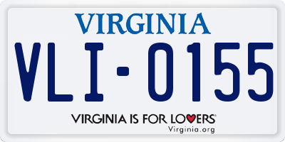 VA license plate VLI0155