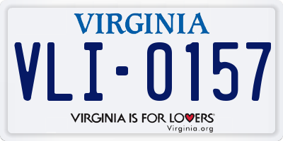 VA license plate VLI0157