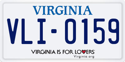 VA license plate VLI0159
