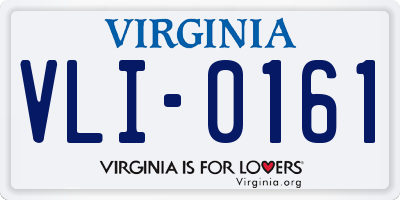 VA license plate VLI0161