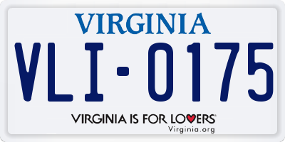 VA license plate VLI0175