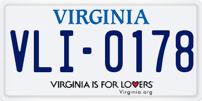 VA license plate VLI0178