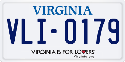 VA license plate VLI0179