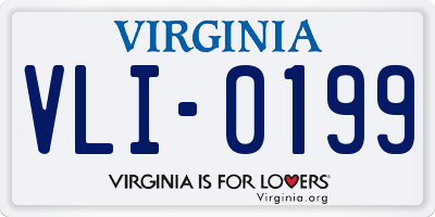 VA license plate VLI0199