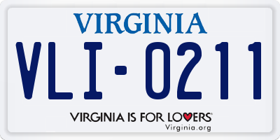 VA license plate VLI0211