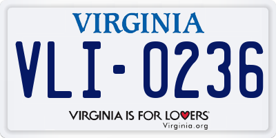 VA license plate VLI0236