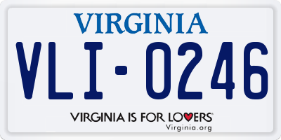 VA license plate VLI0246
