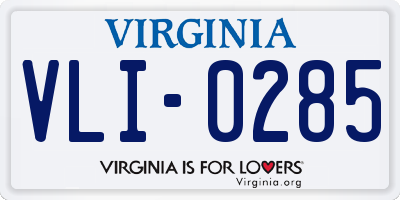 VA license plate VLI0285