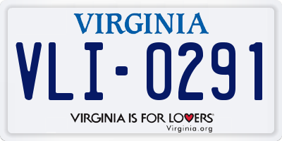 VA license plate VLI0291