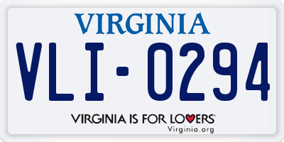 VA license plate VLI0294