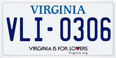 VA license plate VLI0306