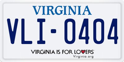 VA license plate VLI0404
