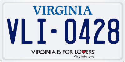 VA license plate VLI0428