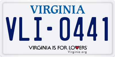 VA license plate VLI0441
