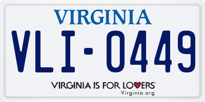VA license plate VLI0449
