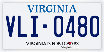 VA license plate VLI0480