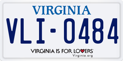 VA license plate VLI0484