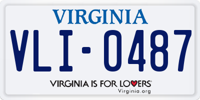 VA license plate VLI0487
