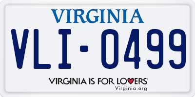 VA license plate VLI0499