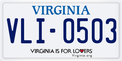 VA license plate VLI0503