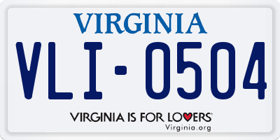 VA license plate VLI0504