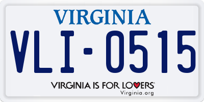 VA license plate VLI0515