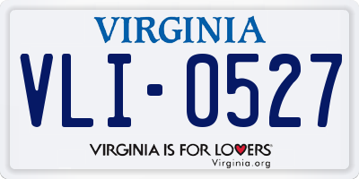 VA license plate VLI0527