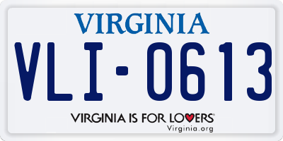VA license plate VLI0613