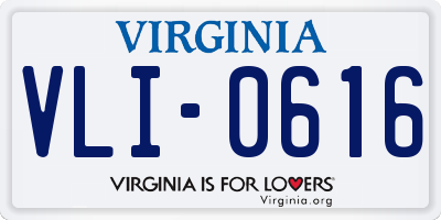 VA license plate VLI0616