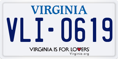 VA license plate VLI0619