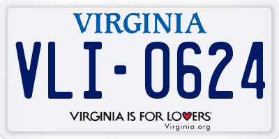 VA license plate VLI0624