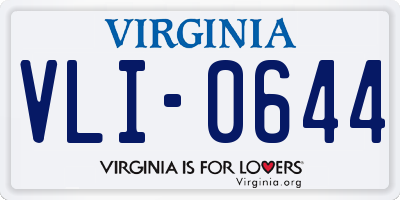 VA license plate VLI0644