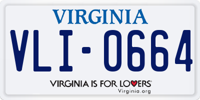 VA license plate VLI0664